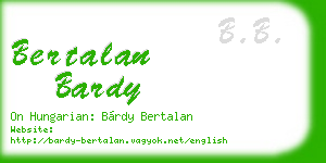 bertalan bardy business card